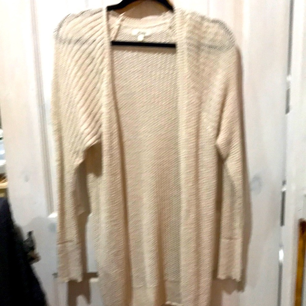 Cream  Mudd Long Cardigan/Duster